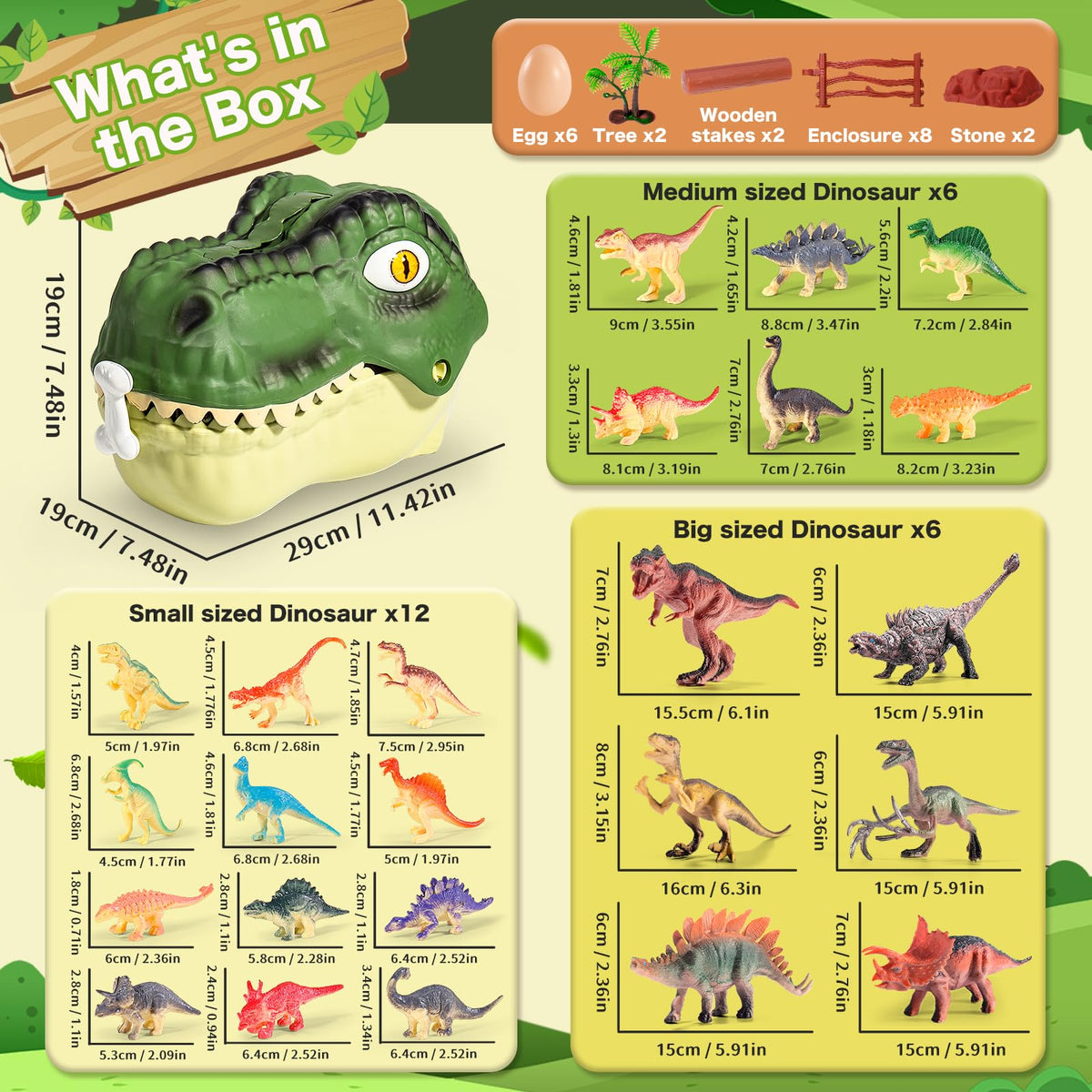 RISUNTOY 4-inch dinosaurs for collaborative pretend play