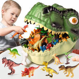 RISUNTOY large 5.5-inch dinosaur figures for vivid imaginative play