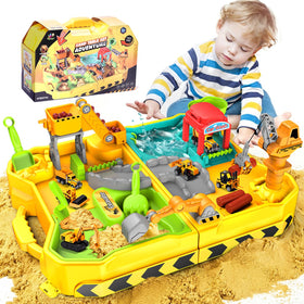 RISUNTOY foldable sandbox case for mess-free travel play