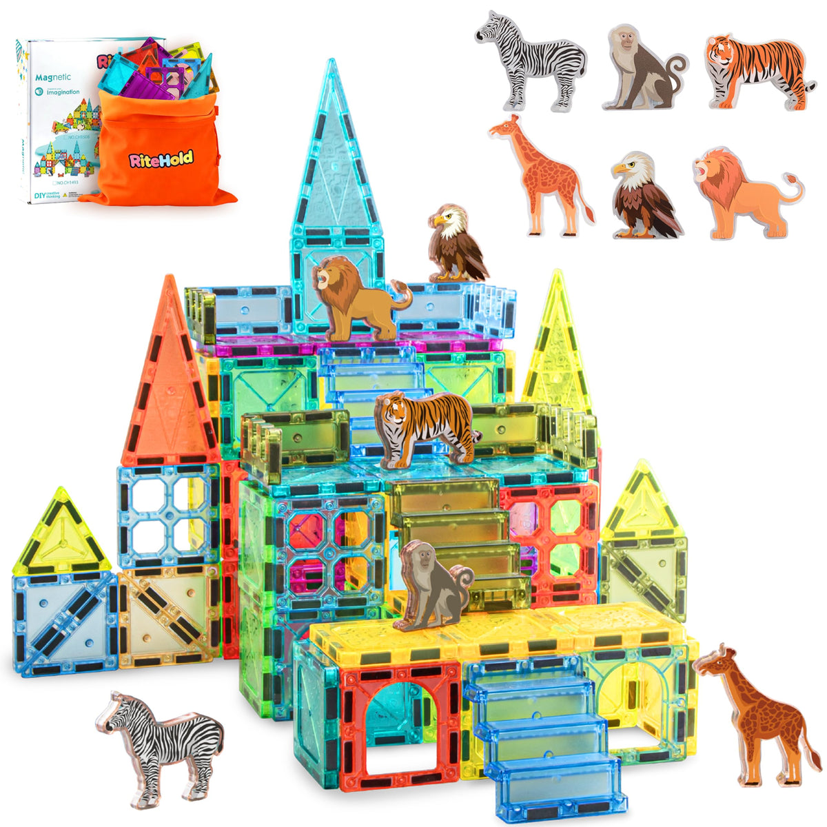 RiteHold forest tiles with animals for imaginative play and storytelling.