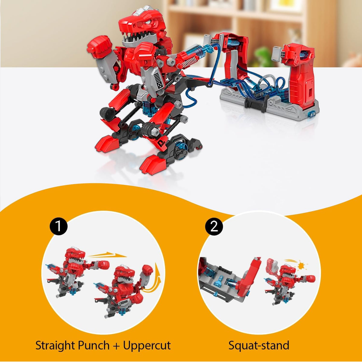 Kids assembling the RiteHold hydraulic boxing bots to learn mechanics