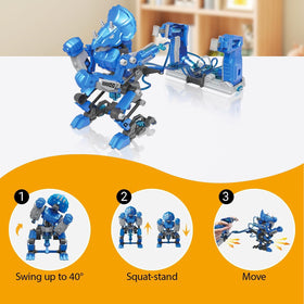 Dynamic battle scene shows safe, durable construction for classrooms