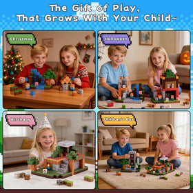 RiteHold landscape-building ideas with houses, water, trees, and roads