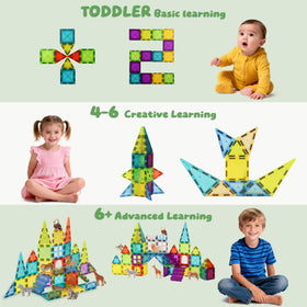 RiteHold magnetic tiles featuring six animal figures for creative scenes.