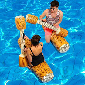 RITONS inflatable logs on water for a refreshing pool day