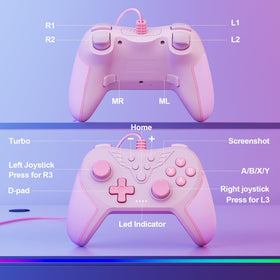 RivalPlay pink controller win-compatibility ensures easy PC setup.