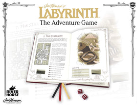 River Horse Labyrinth Adventure Game: two custom dice offer unique outcomes during cooperative exploration.