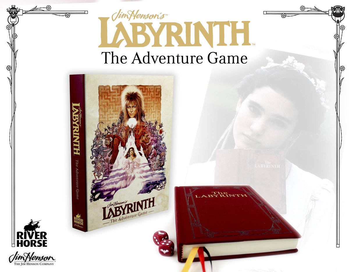 River Horse Labyrinth Adventure Game: group play session ready with included dice and portable board.