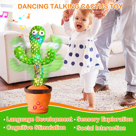 River Mill cactus toy singing with an engaging face for early learning fun
