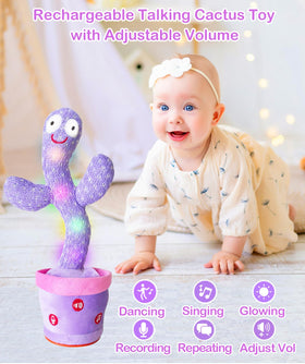 River Mill interactive cactus toy singing action promotes baby engagement and imitation.