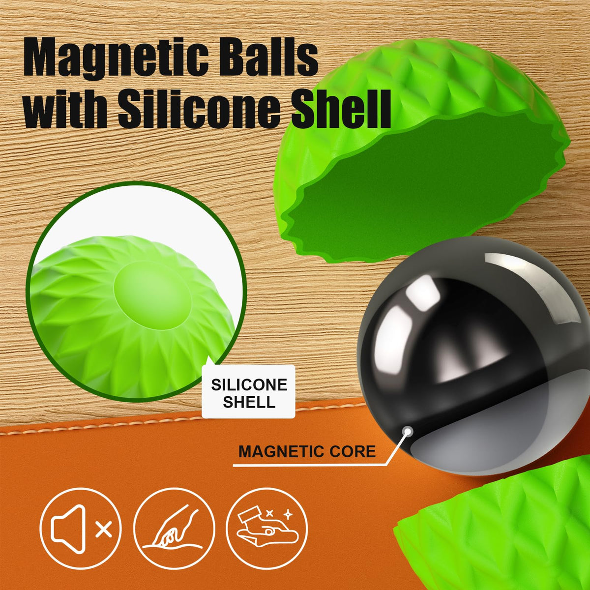 RIVGOT magnetic balls fidget for rolling and shaping to relieve stress