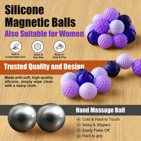 RIVGOT silicone magnetic balls being connected end-to-end for creative shape-building.