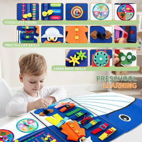 Rivibou foldable sensory wall panel, ideal for travel and shared play.