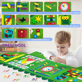 Rivibou Montessori Clock Calendar Learning panel – time skills.