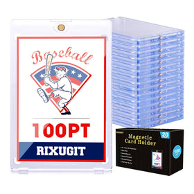 RIXUGIT 100pt magnetic card holder closeup showing strong protection.