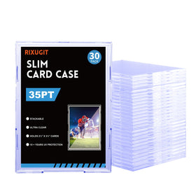 RIXUGIT 30-pack slim card holders in lineup highlighting compact profile and portability.