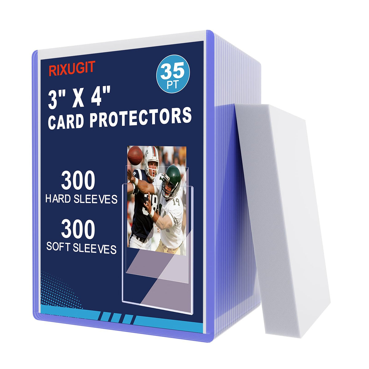 RIXUGIT 600-card protector bundle with hard and soft sleeves for secure storage