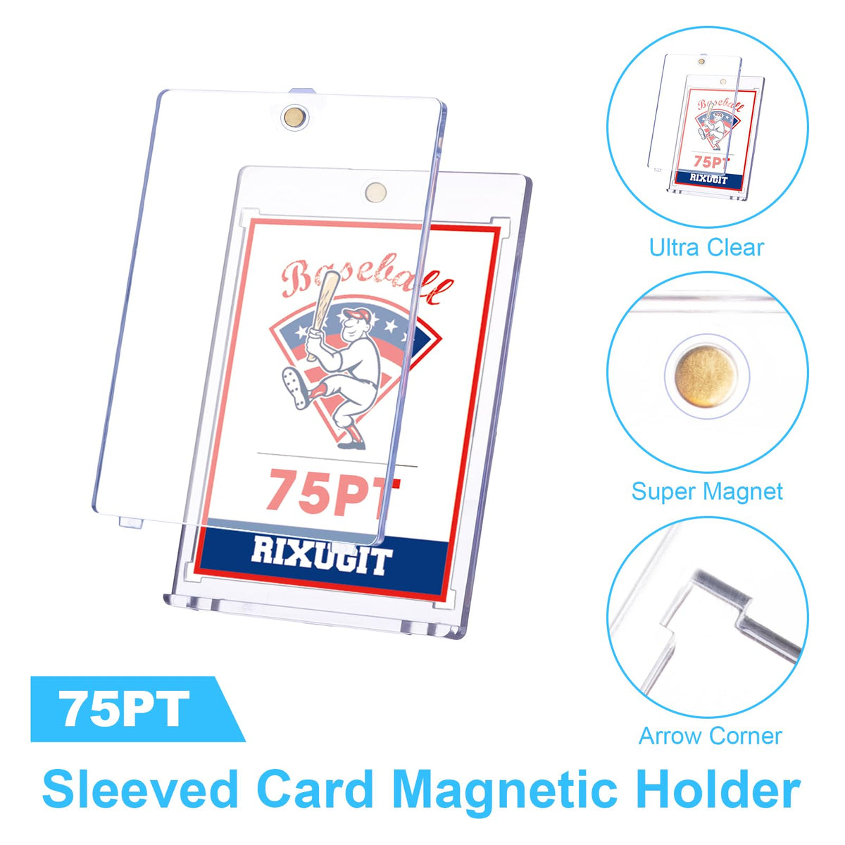 RIXUGIT inner dimension 2.63x3.7 inches shows precise fit for standard cards.