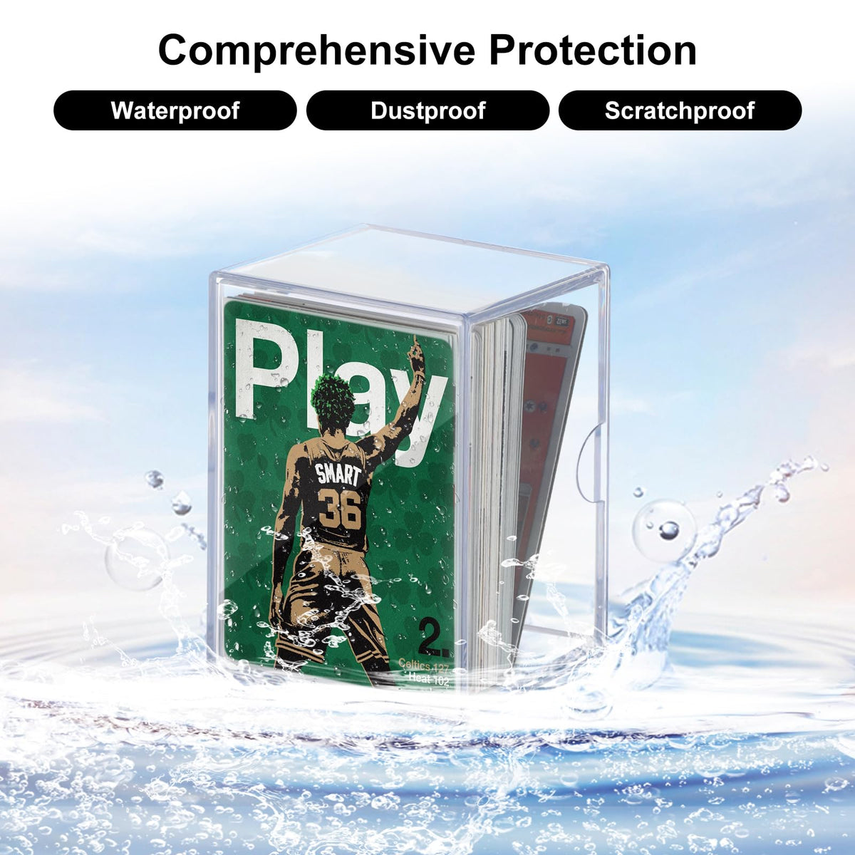 Fits up to 100 cards across various sizes for flexible collection management.