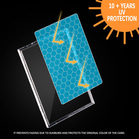 RIXUGIT high-transparency acrylic card holder offers crystal-clear visibility of cards.