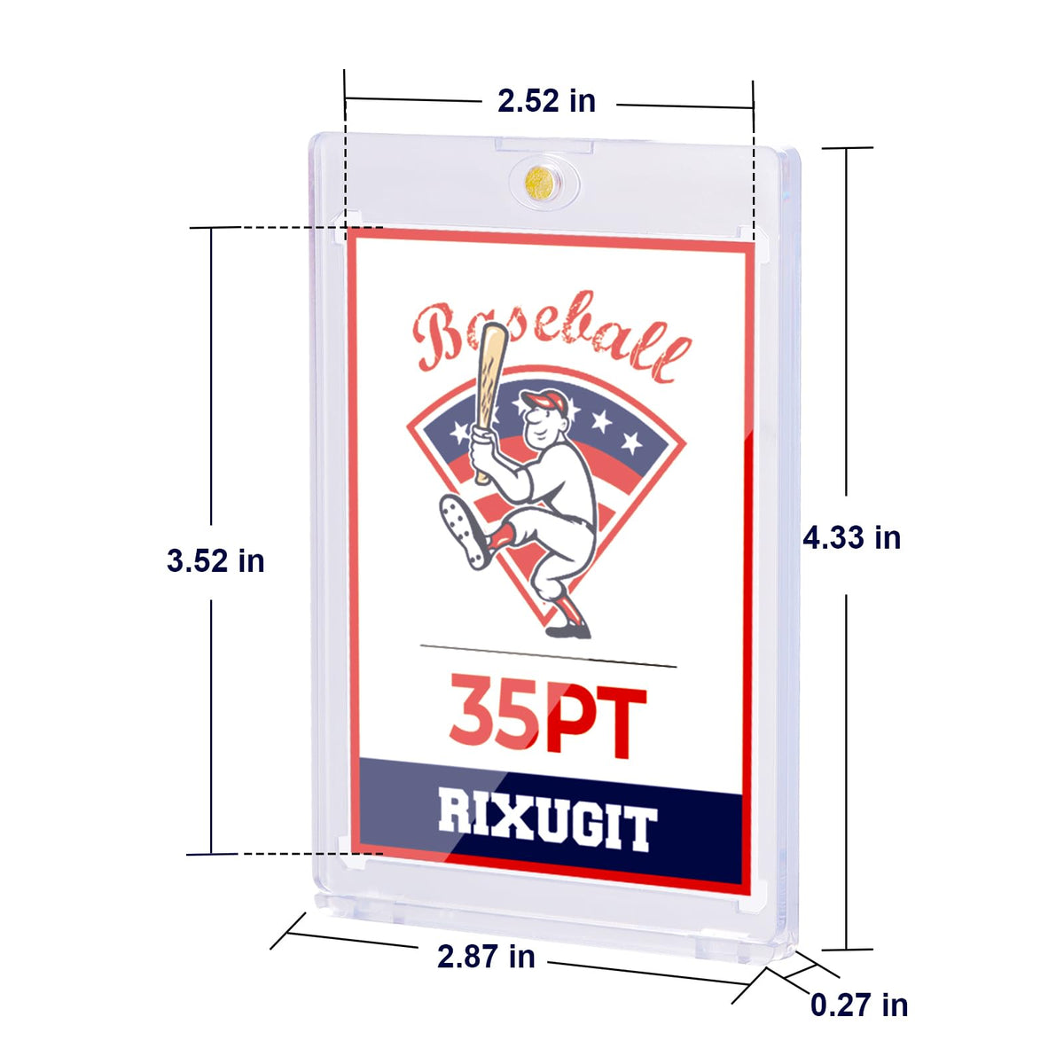 RIXUGIT gold magnet close-up highlights secure closure for card protection