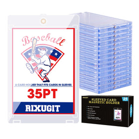 RIXUGIT sleeved card magnetic holder outer dimensions for secure fit
