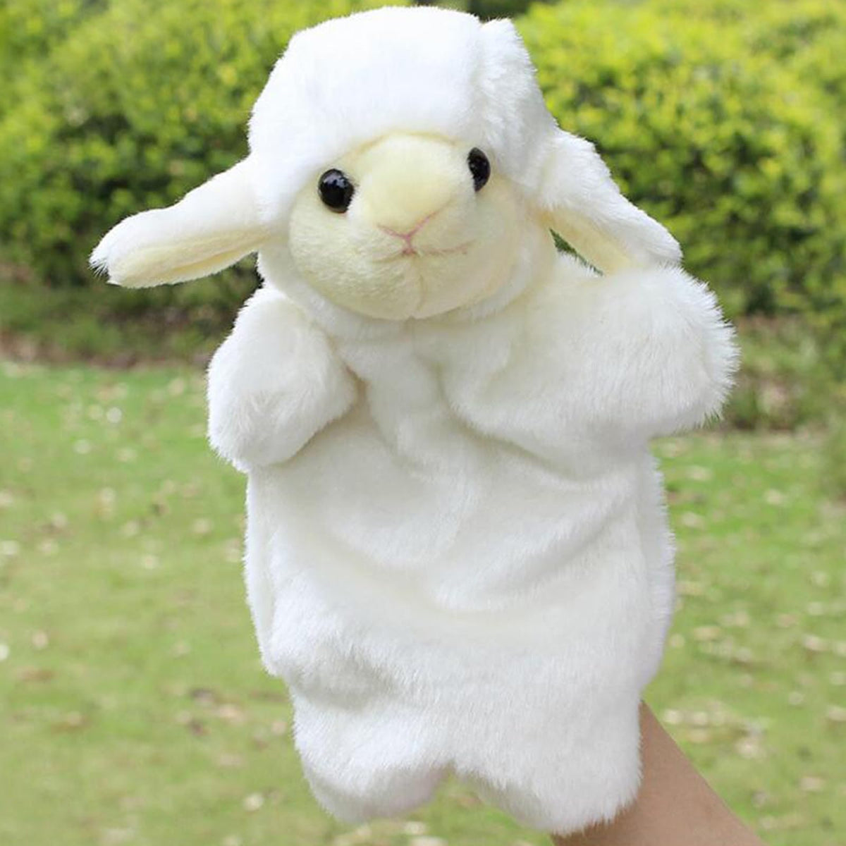 RIY hand puppets - dog close-up supports character play and social skills.