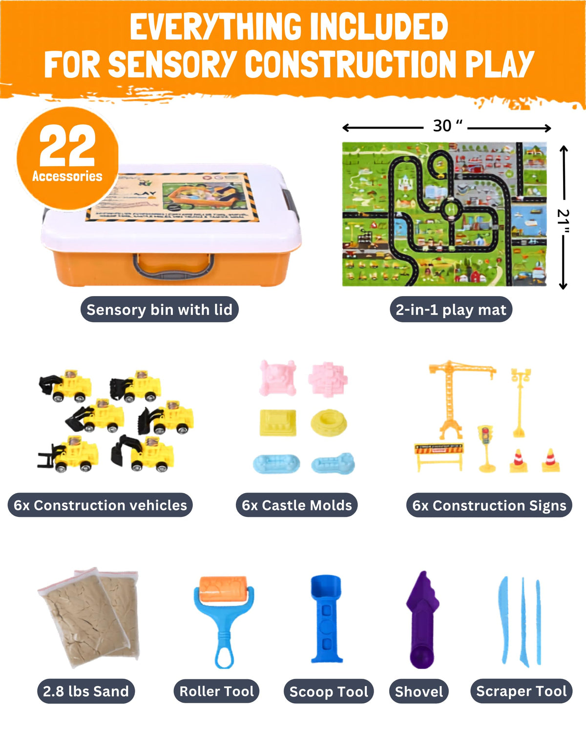 Riyo Play portable bin with snap-shut lid for tidy storage.