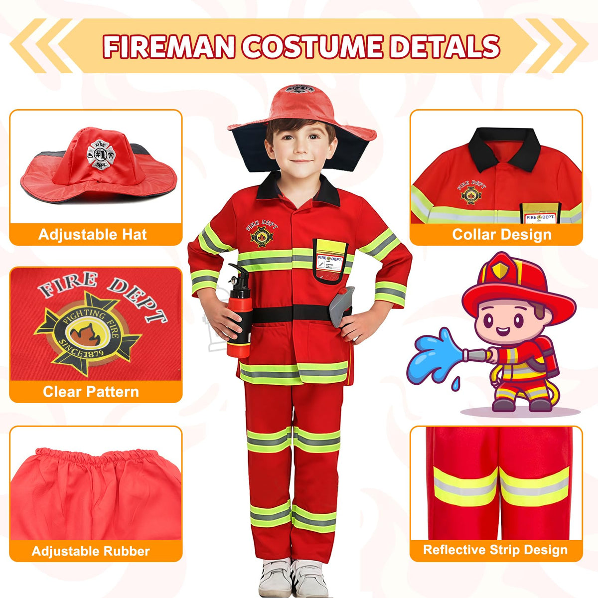 Rizuko costume belt keeps accessories secure during pretend rescue missions.