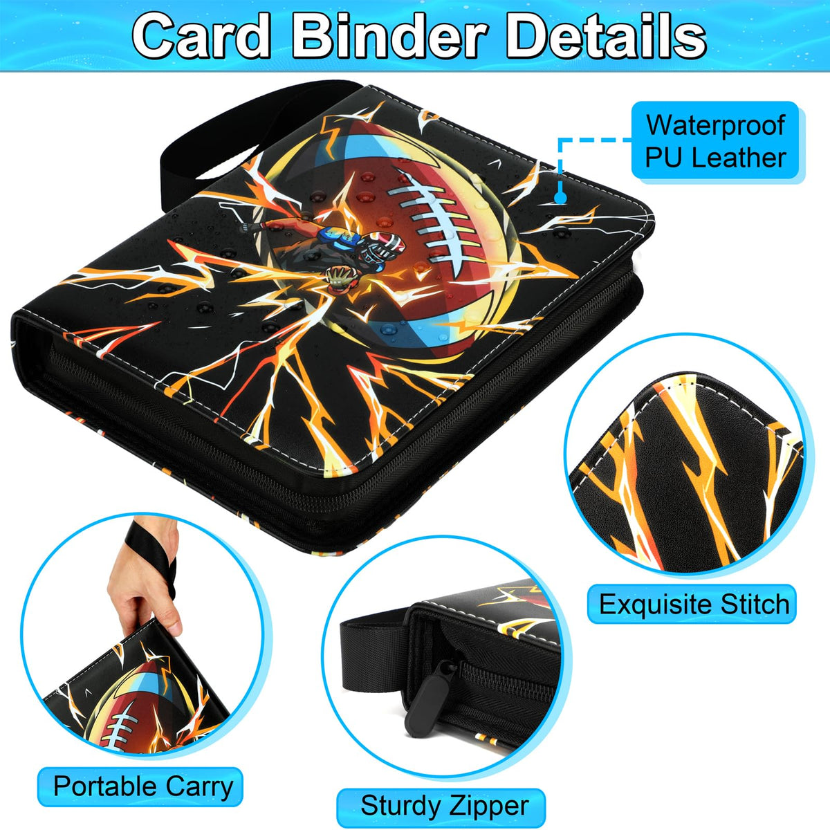 Rkssws waterproof PU leather keeps cards protected from dust and moisture.