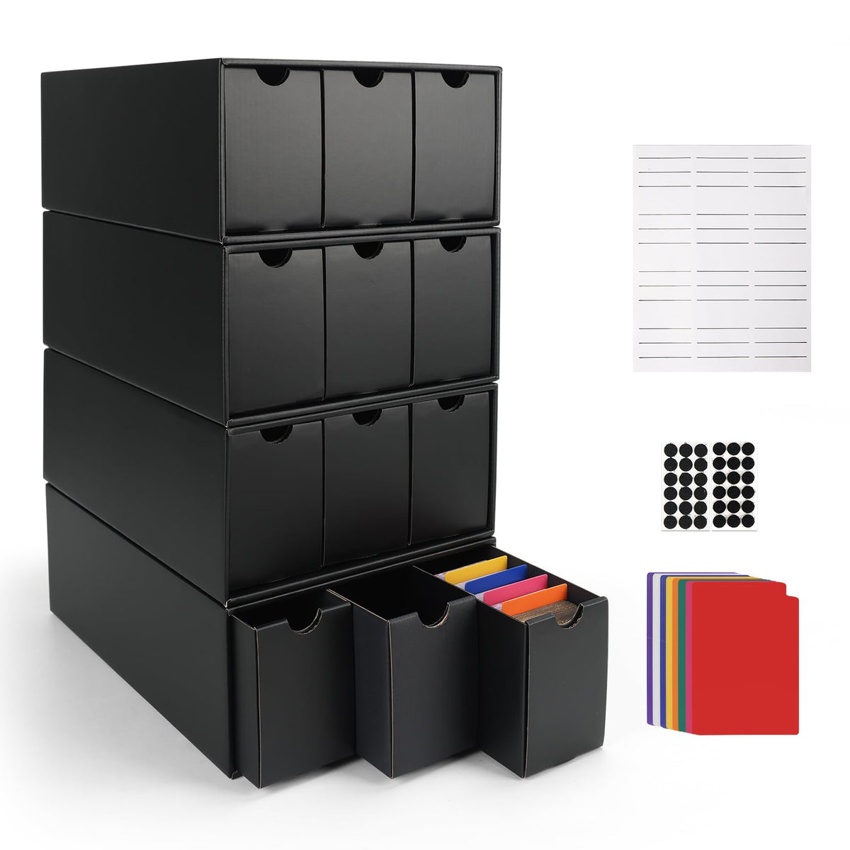 RLAVBL 12-pack card storage box displaying high capacity for MTG and other cards