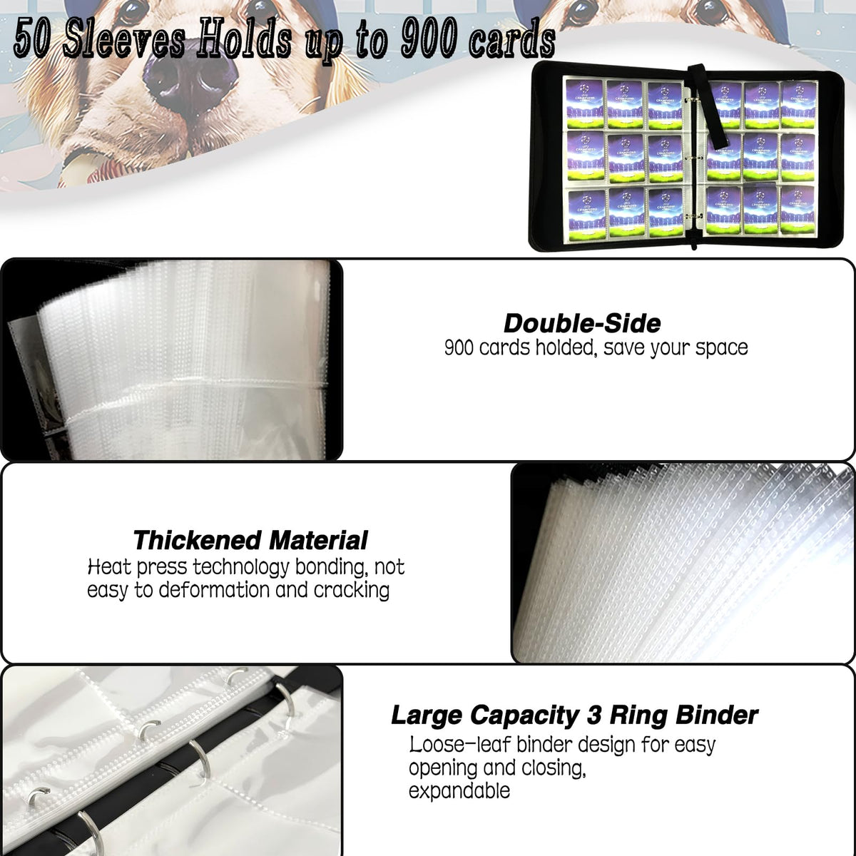 Rmannke 50 removable sleeves pack enables flexible rearrangement and easy updates