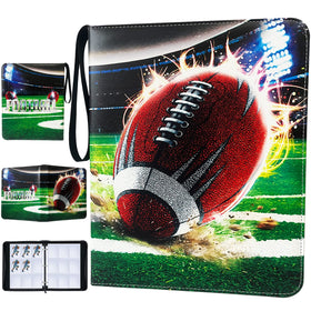 Rmannke 900-pockets binder front cover in durable PU leather for daily protection.