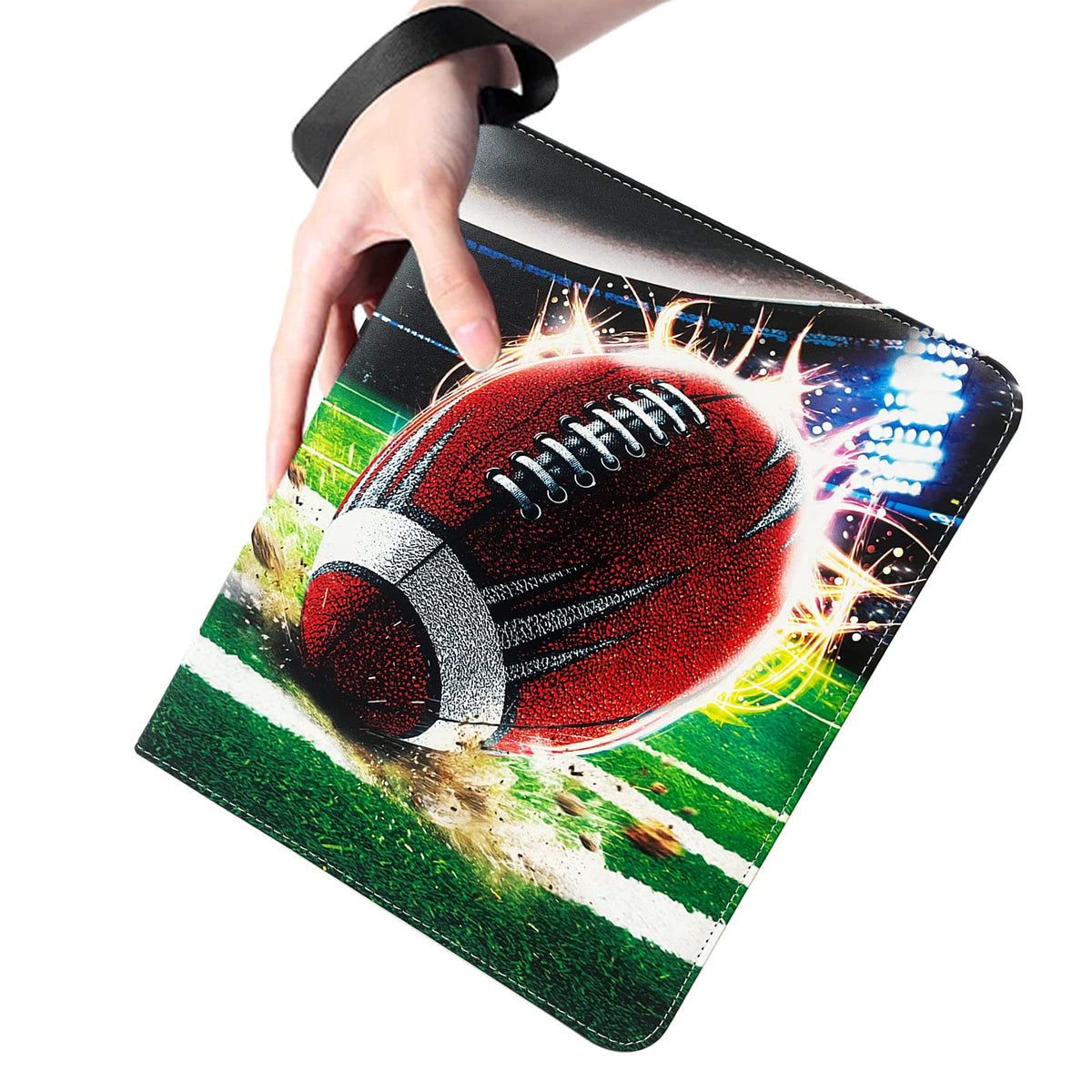 Rmannke binder shown in travel bag for on-the-go card trades.