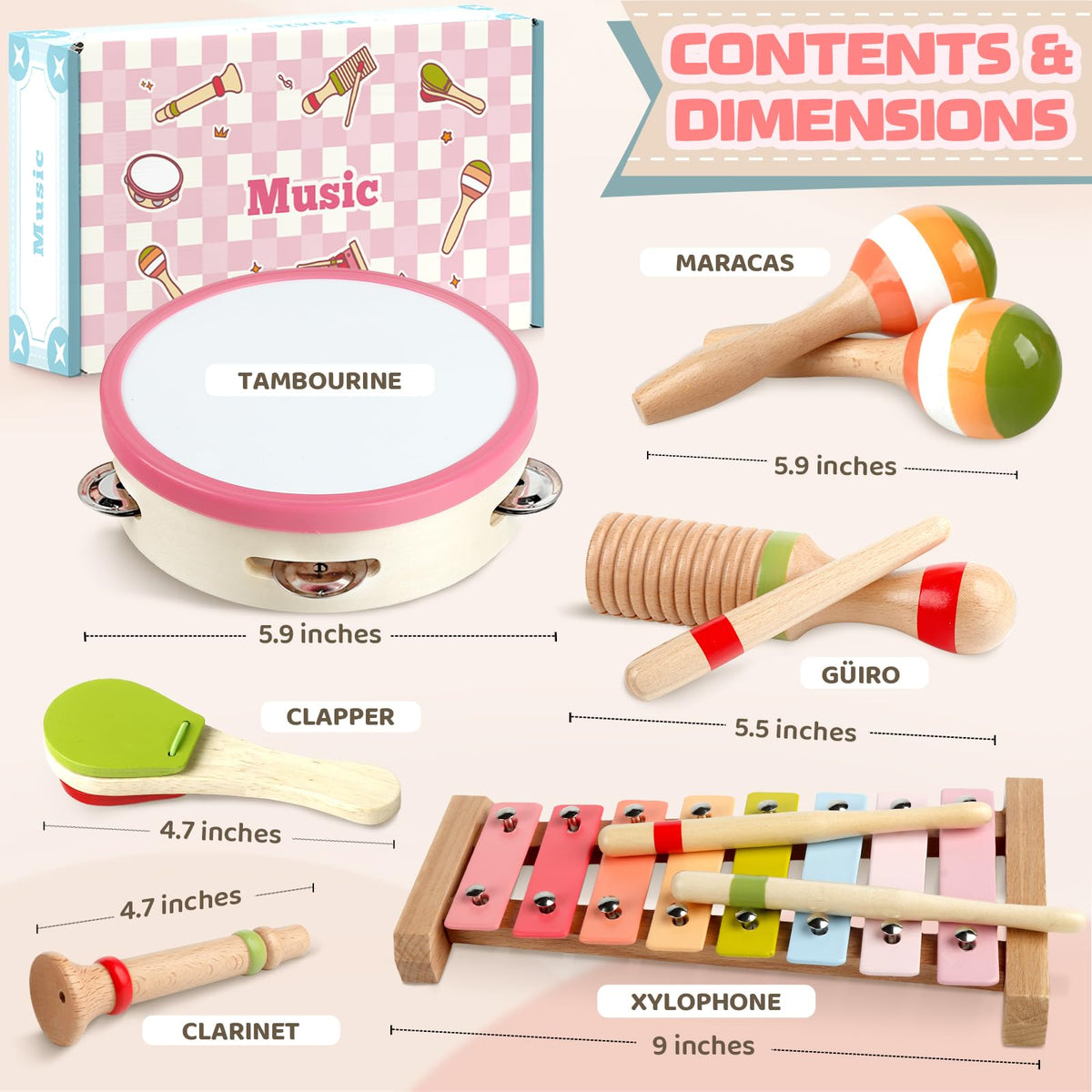 Rmischolar guiro; tactile instrument for sensory exploration and timing.