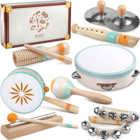 Rmischolar baby musical tambourine for rhythmic play and sensory engagement.