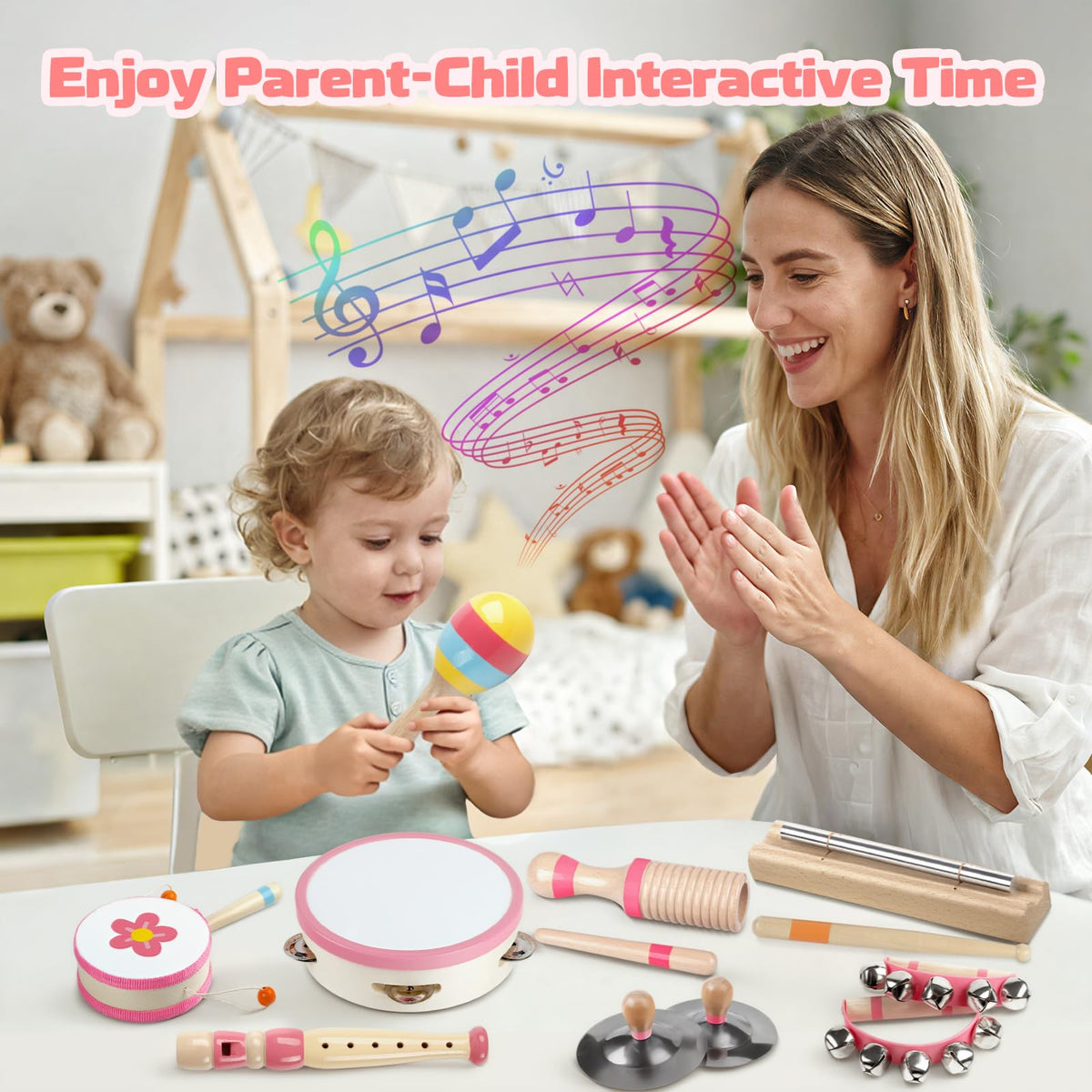 Rmischolar Baby Musical Instruments chime bar pink invites melodic exploration and focus