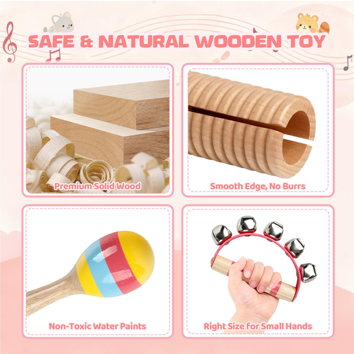 Rmischolar Baby Musical Instruments flute pink encourages curious listening and breath control