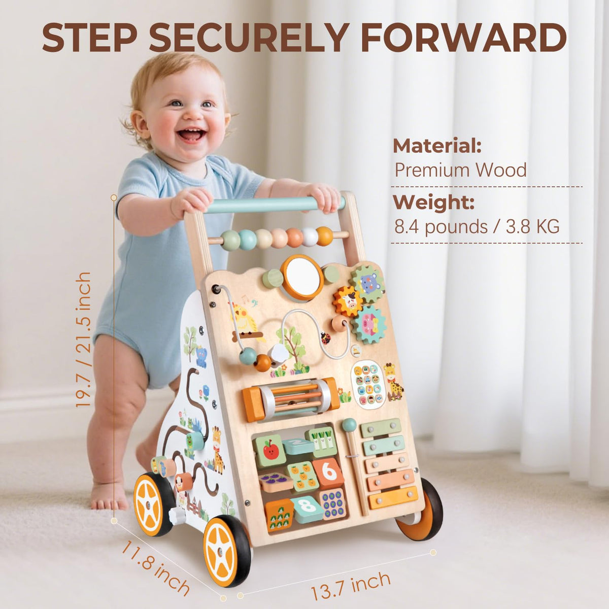 Rmischolar walker adjustable height for growing toddlers