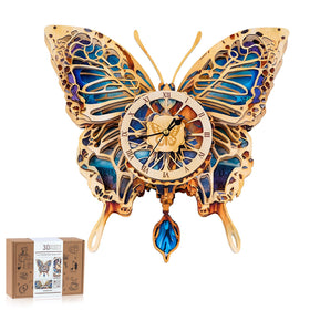 Rnfinewow butterfly clock front view, a stylish living space centerpiece