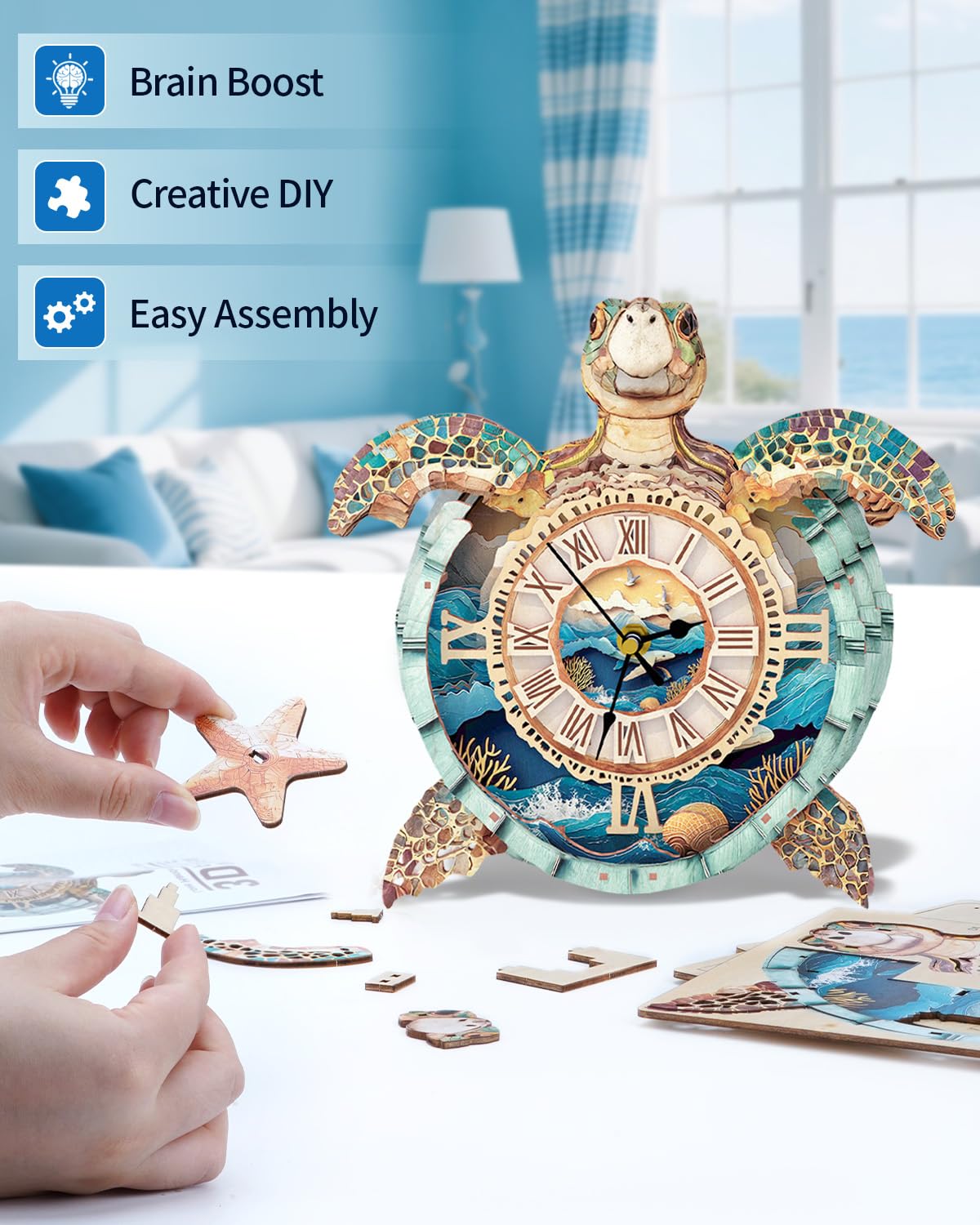 Rnfinewow Eco-friendly Linden Wood Puzzle emphasizes sturdy construction