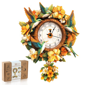 Rnfinewow hummingbird clock assembly creates a nature-inspired centerpiece for home or office.