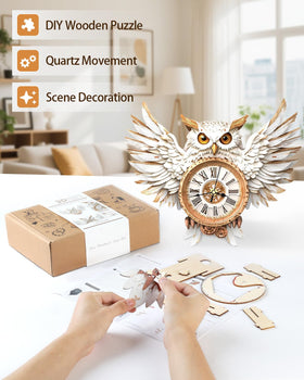 Rnfinewow Roman dial with snow-white plumage detail complements modern interiors