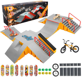 RNGODO finger skatepark 14in1 set for versatile hand-trick practice.
