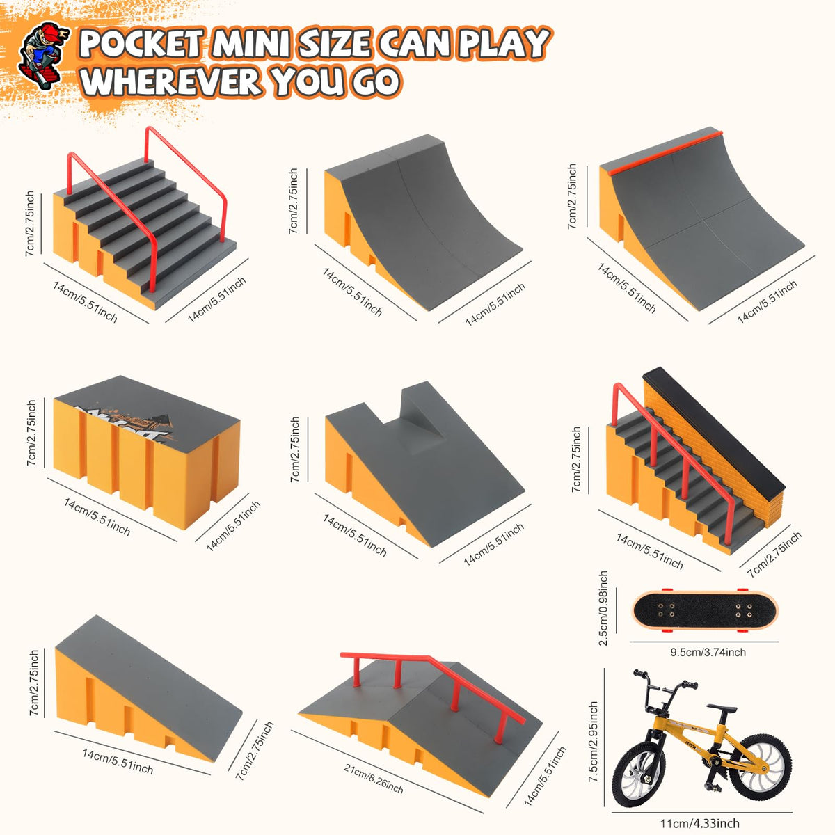 RNGODO handrail-trick with smooth railing for precise flips.