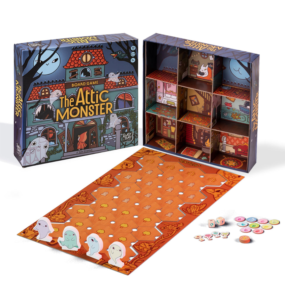 The Attic Monster cover image from Roast & Toast Games for family game night.