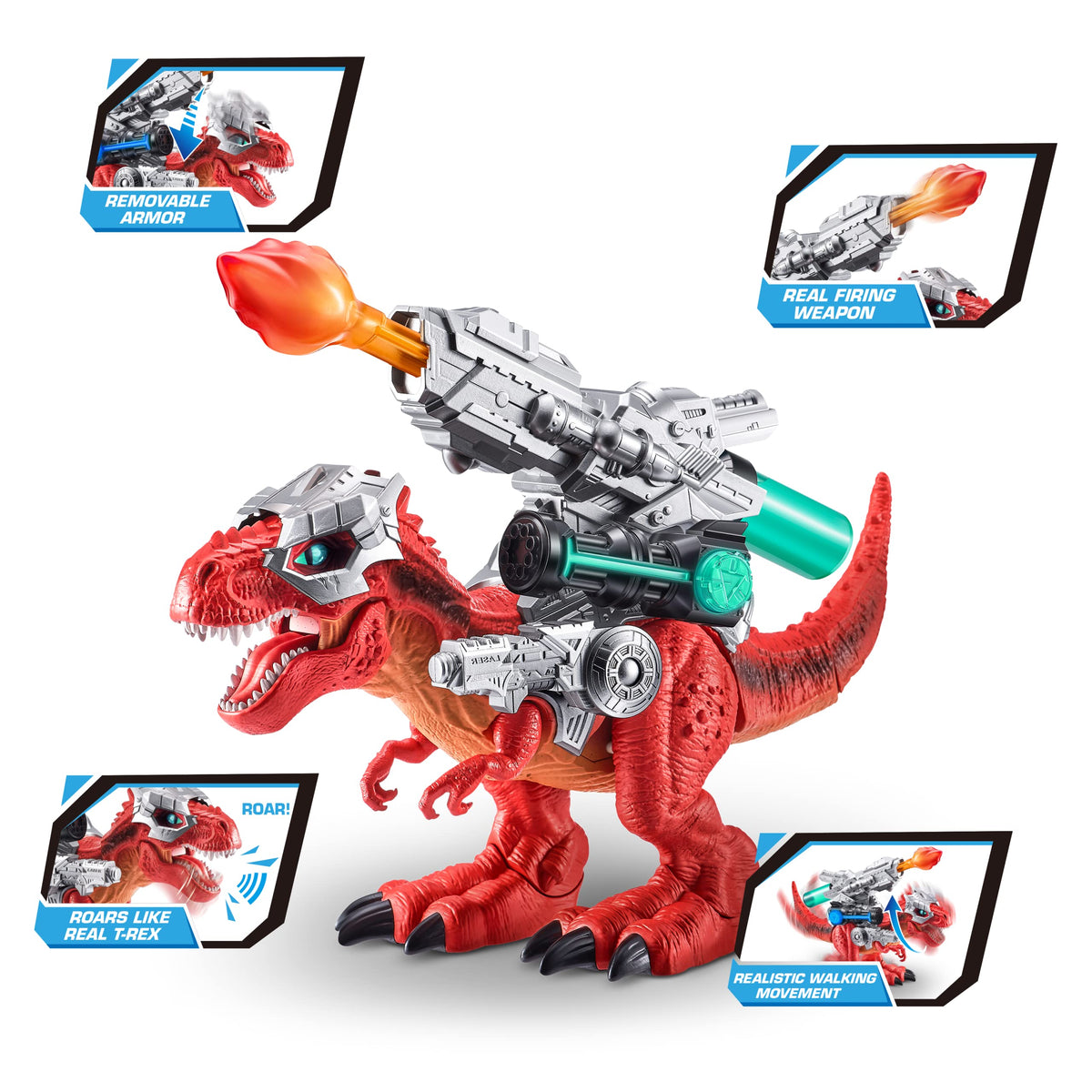 Robo Alive Mega-Rex slime power pack fuels action-packed play.