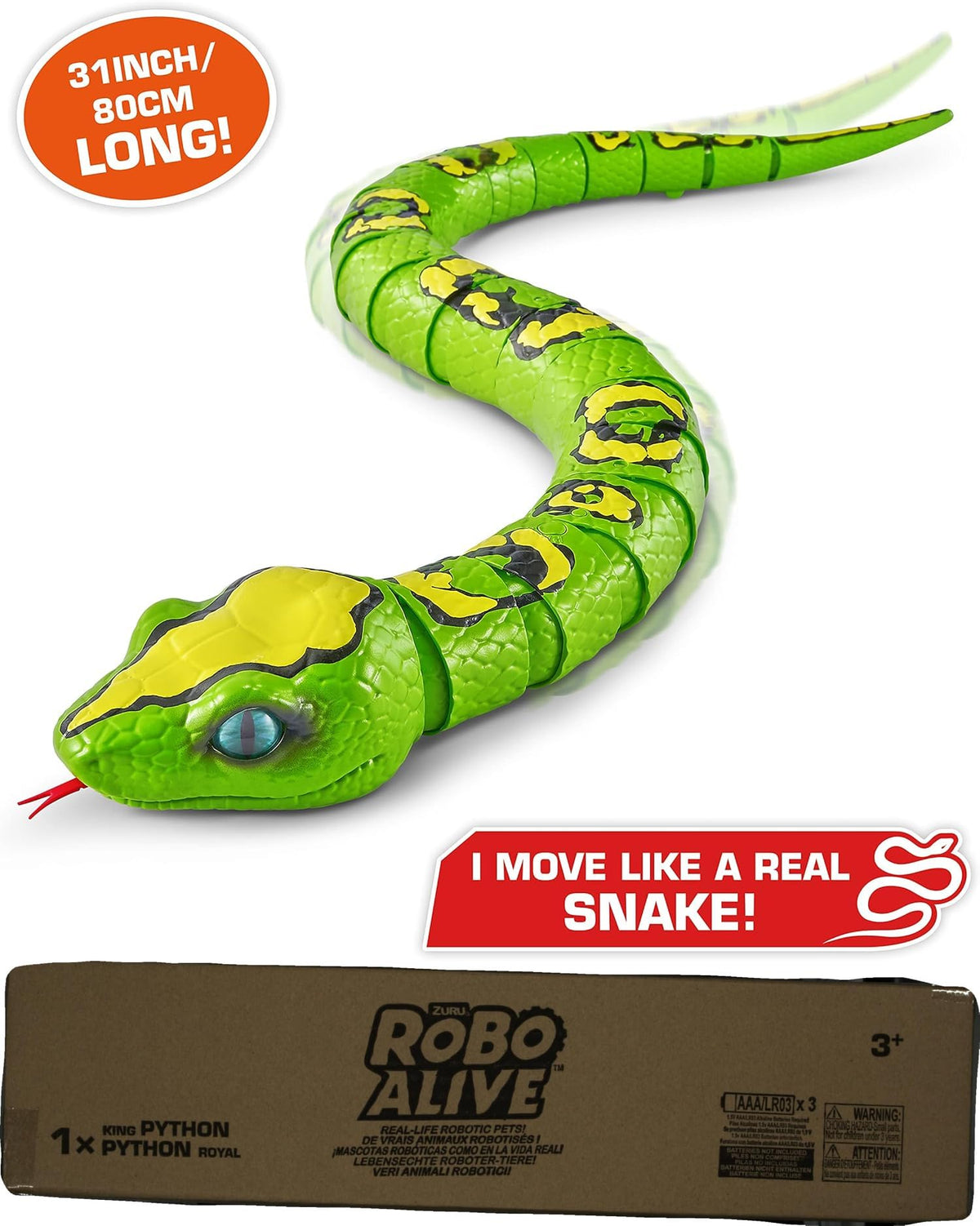 Robo Alive King Python batteries not included, ready for action