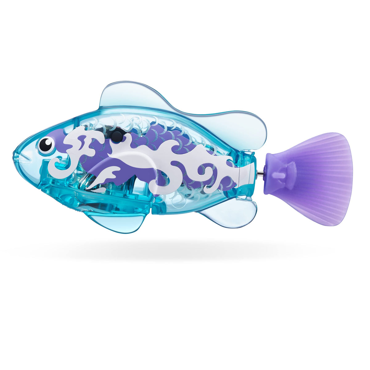 Robo Fish diving action showcased by teal and orange model.