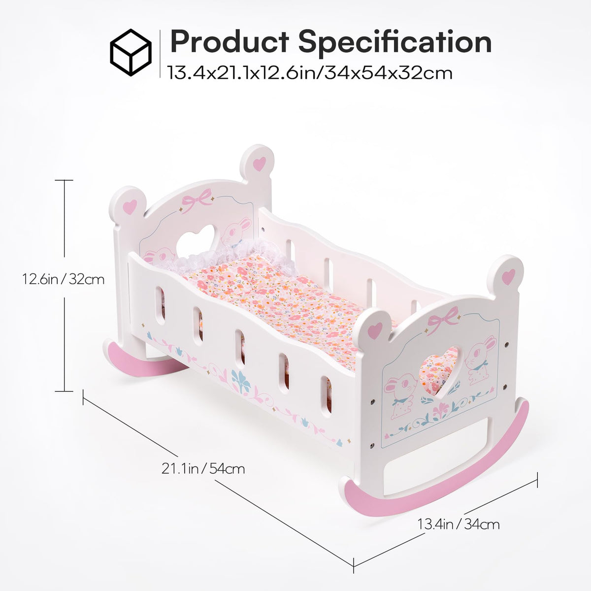 Robotime baby doll crib quilt showcases soft textures for comfy bedtime routines